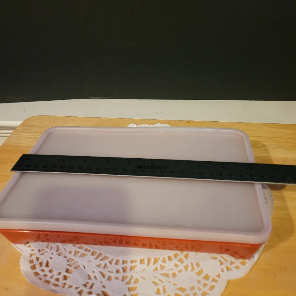 Set of 2 Vintage Tupperware Marinade/Storage Trays Paprika Red w/ Lids - Picture 8 of 11
